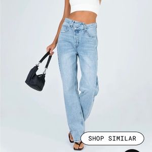 Princess Polly Holly Asymmetrical Straight Leg Jean